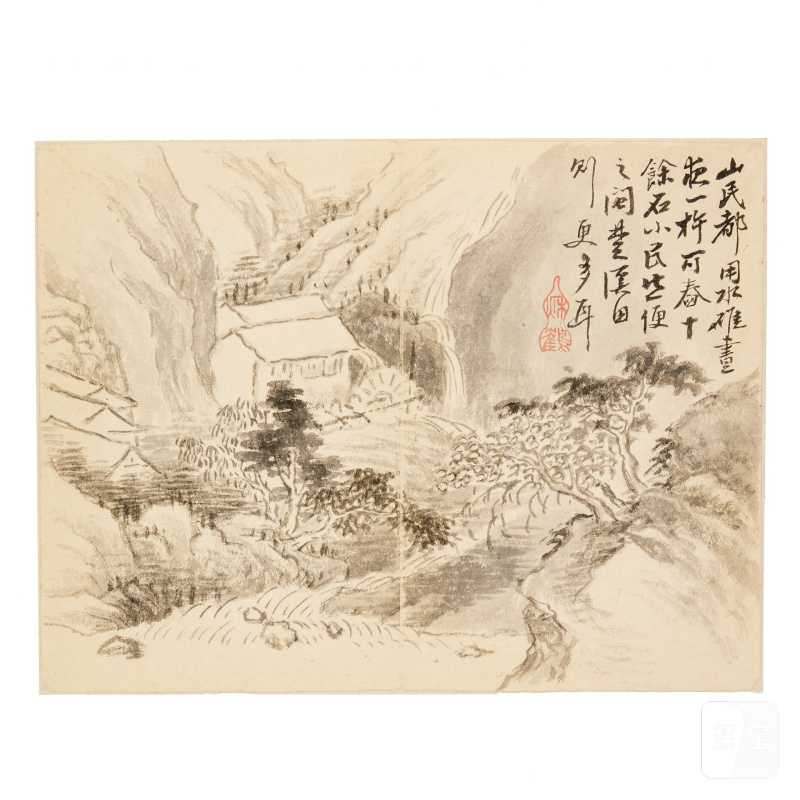 馮洽 山水圖九幅 水墨紙本 | FENG QIA (1731-1819) - 图4